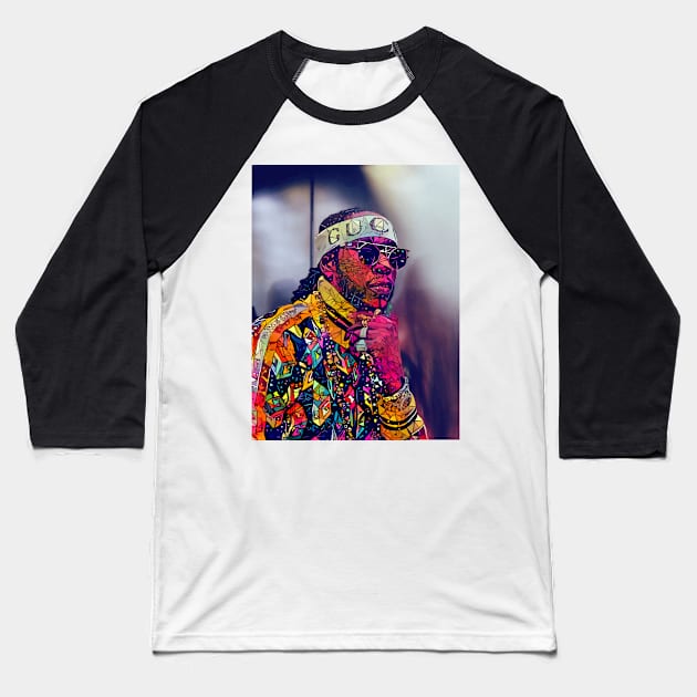 Abstract 2 Chainz Baseball T-Shirt by stilldan97